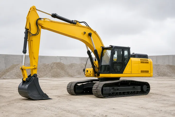 Generic yellow tracked excavator
